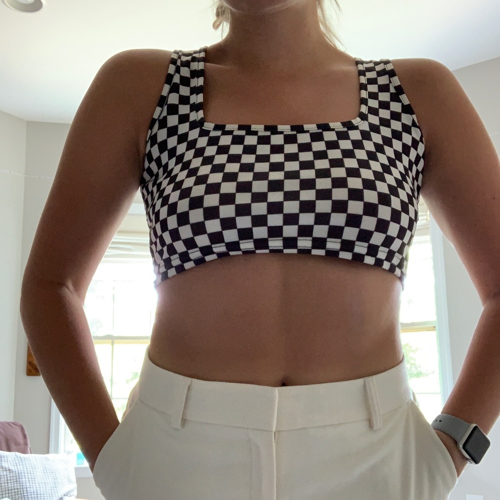 Checkered Crop Top